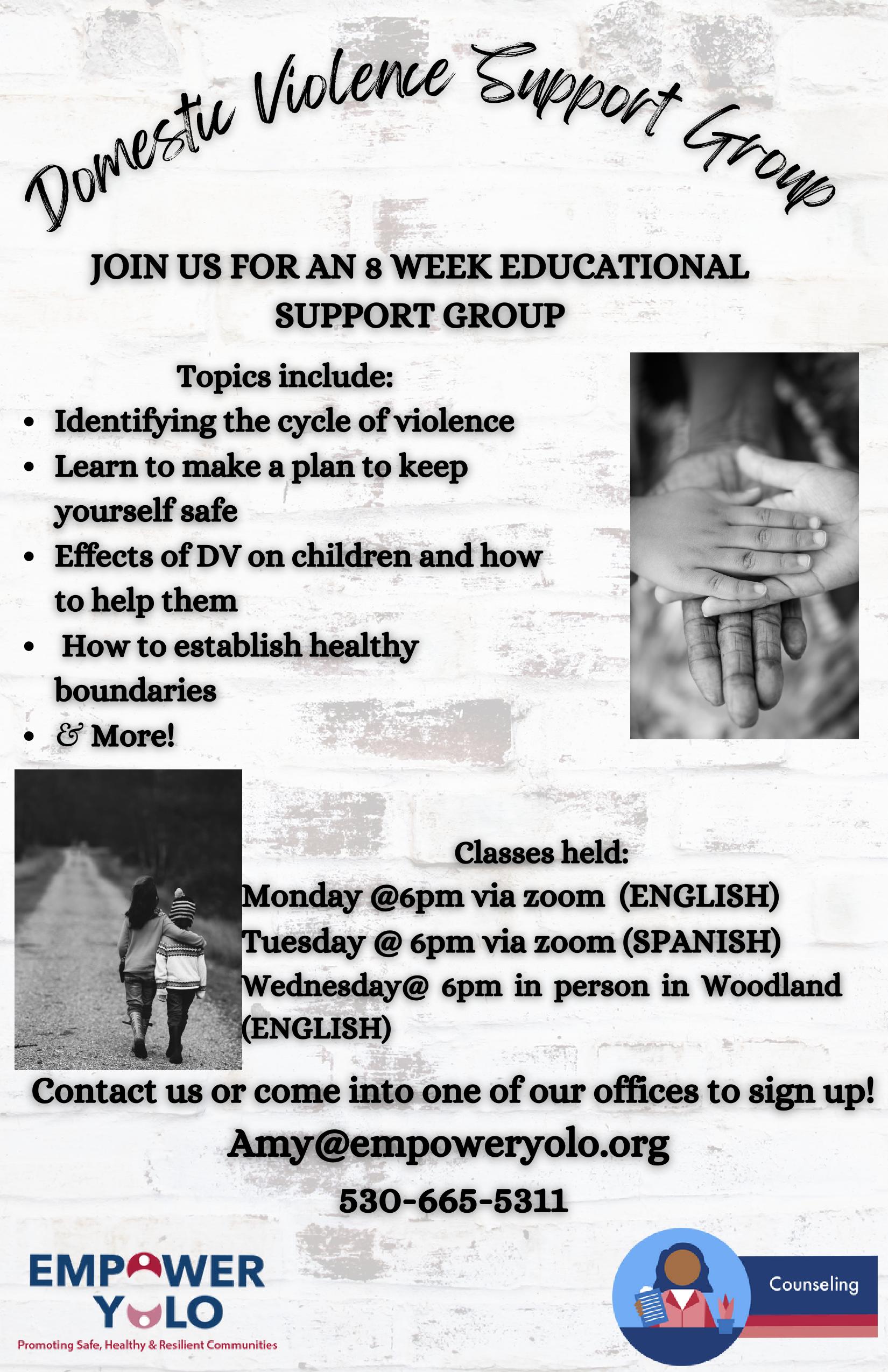 DV support group as of 6-16-22