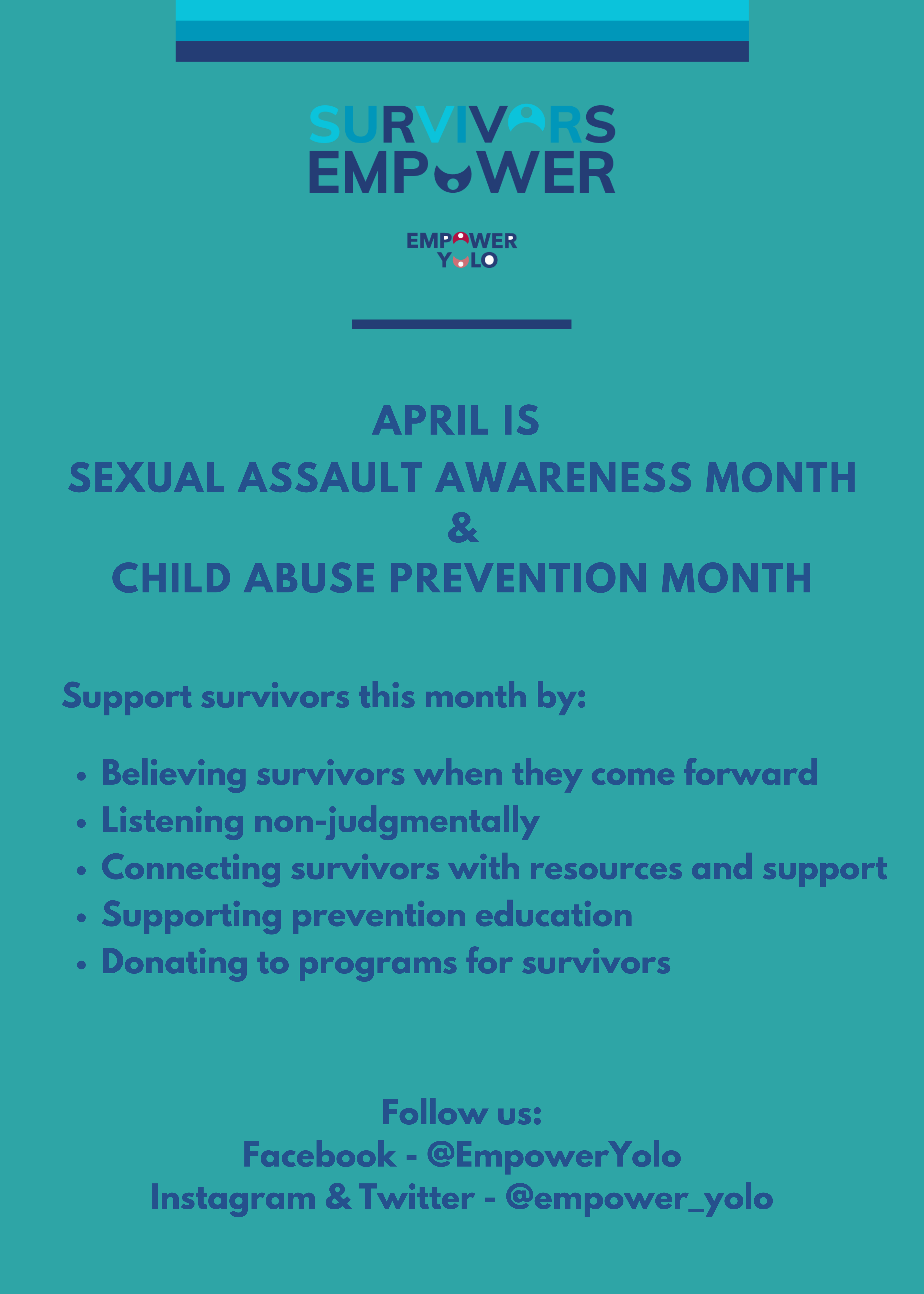 Sexual Assault Awareness Month Website Flyer Empower Yolo