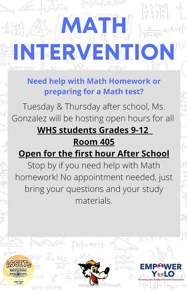 Club Flyer Math Intervention