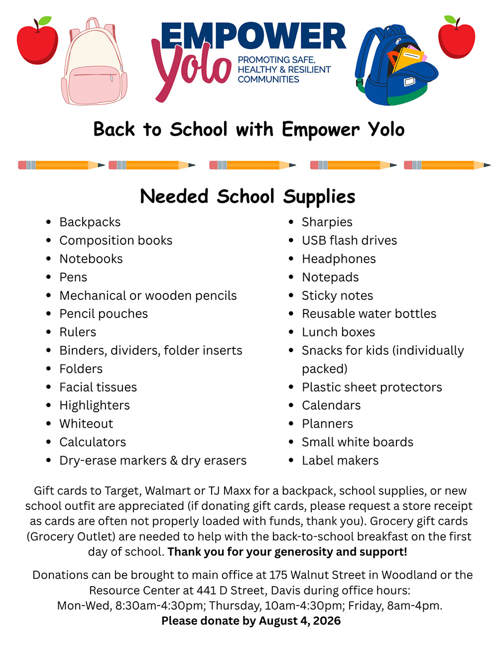 Back to school flyer