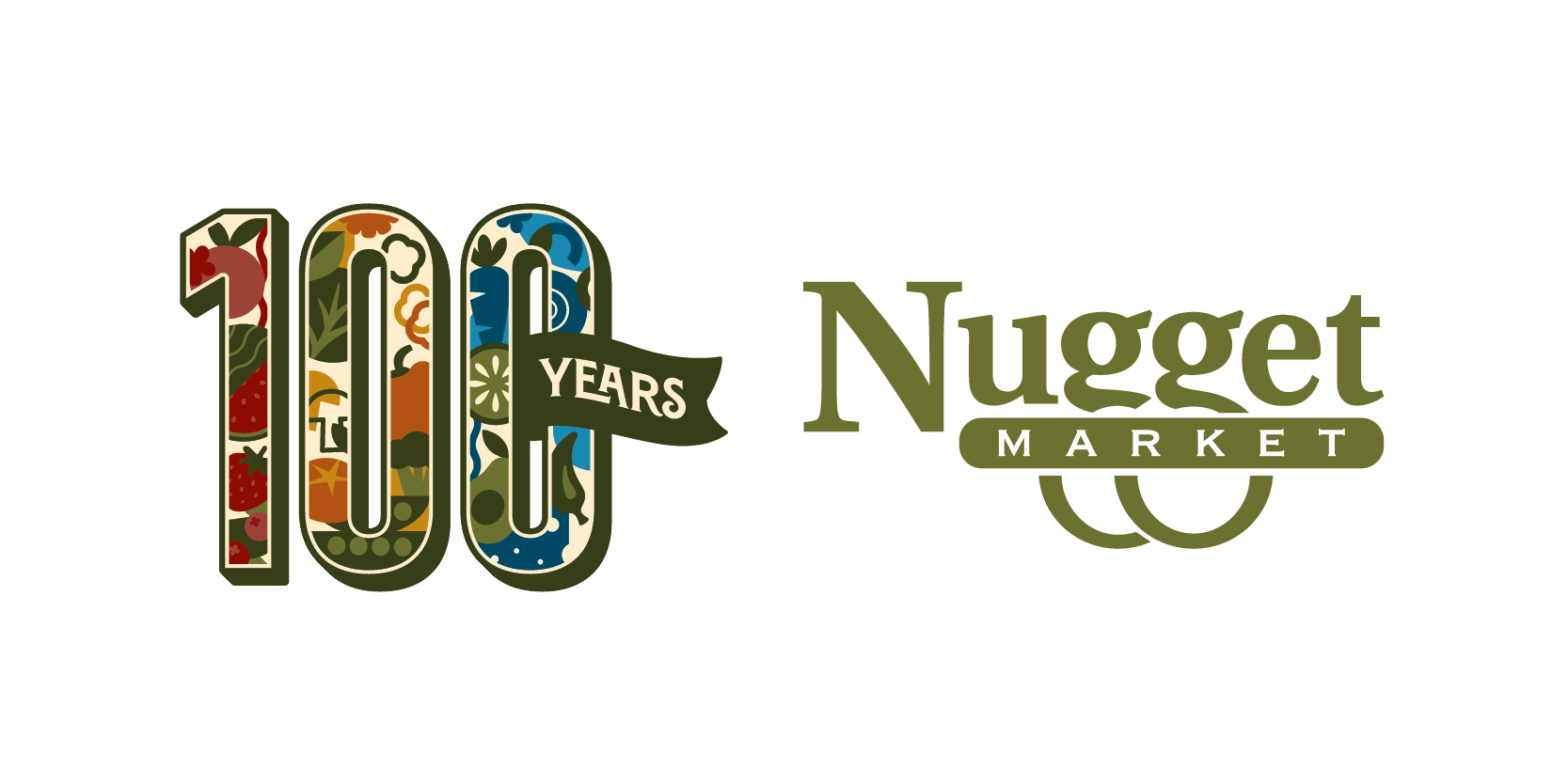 Nugget Markets 100 Years Logo